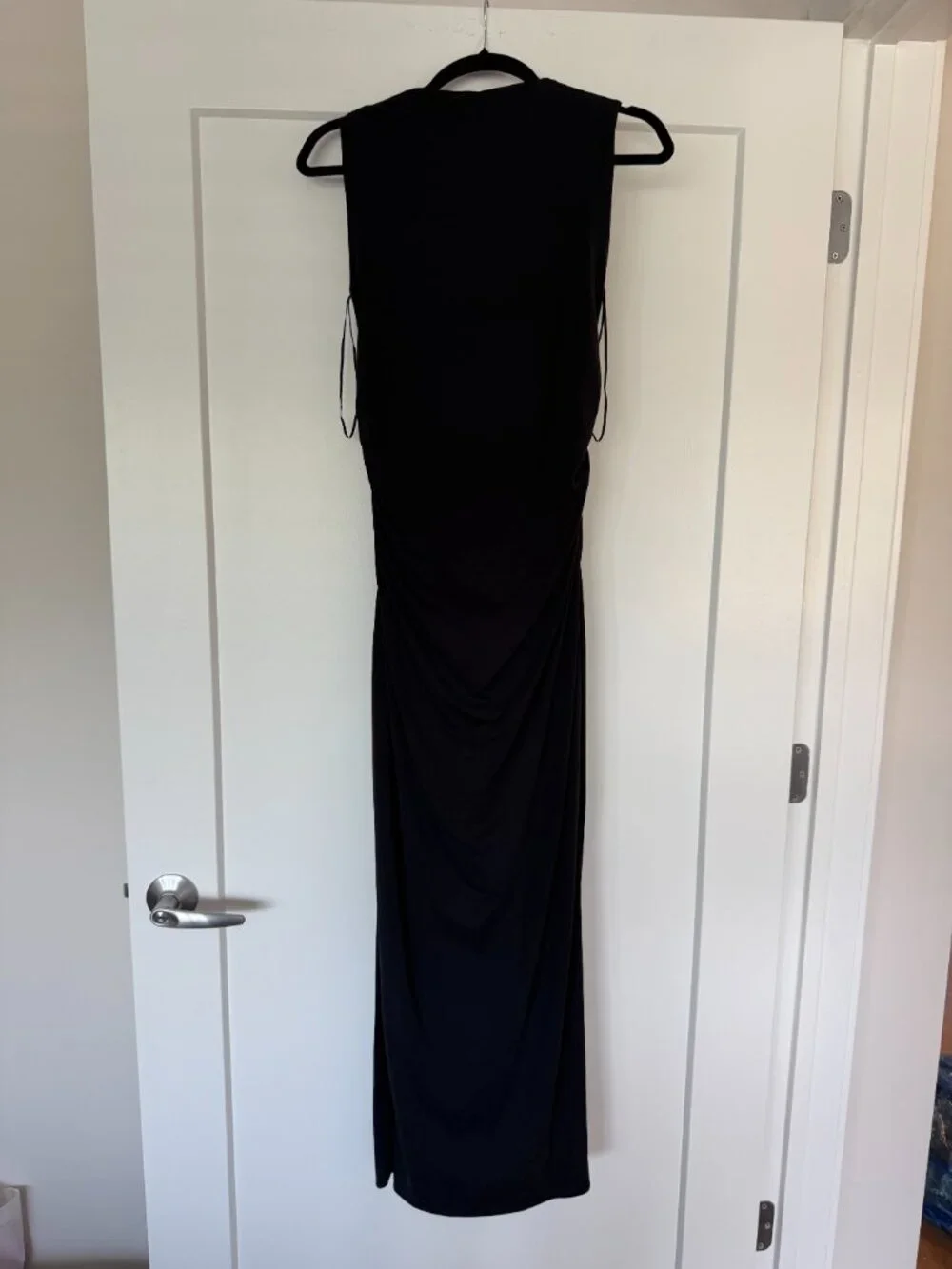 Abercrombie & Fitch Modal-Blend Ruched Cowl Neck Maxi Dress